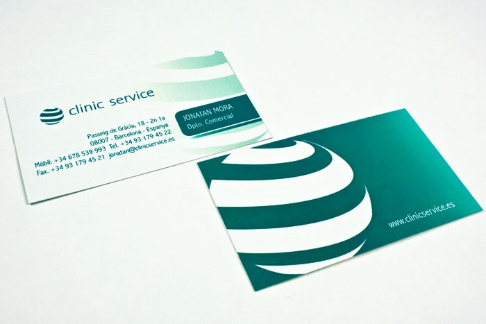 Diseño tarjeta de visita Clinic Service